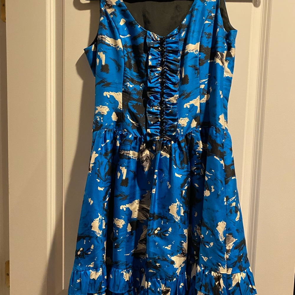 Kensie Vibrant Blue and Black Women’s Dress Sz S